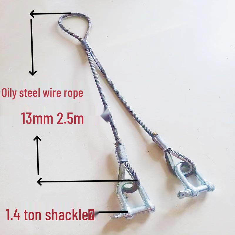 Vinç Bakım Riggingi için Kancalı İki Bacaklı Preslenmiş Tel Halat Sapan