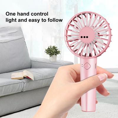 1 Juego de Mini Ventilador de 600 mAh con 3 Velocidades 7 Aspas Base Desmontable Viento Fuerte Funciona con Batería Recargable Mini Ventilador de Mano de Bolsillo para Dormitorio