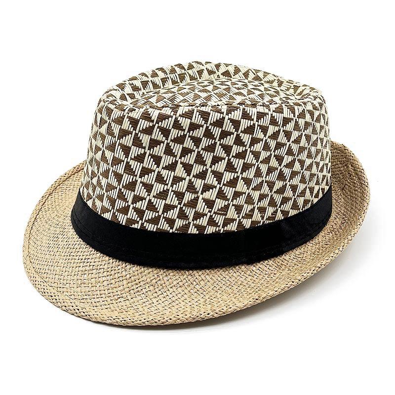 Europe and the United States hot-selling curled edge jazz hat summer straw paper woven outdoor top hat jazz hat fashion beach shade