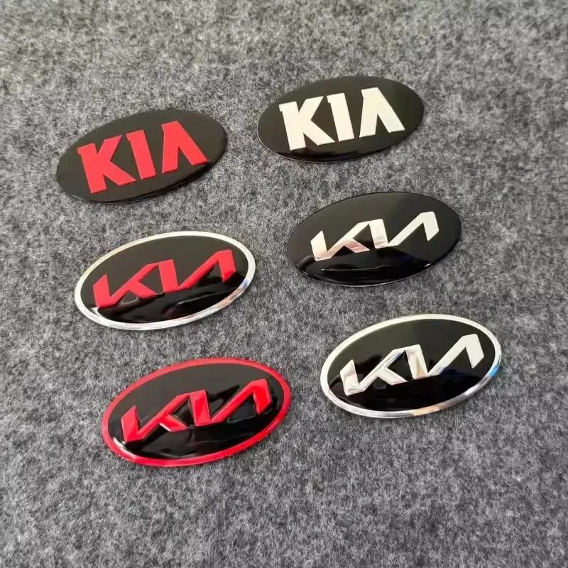 2026 Hot Car Sticker Car Front Gril Front Rear Trunk Emblem Covers Badge Sticker For KIA EV6 Sorento Niro Stinger Ceed Carnival 
