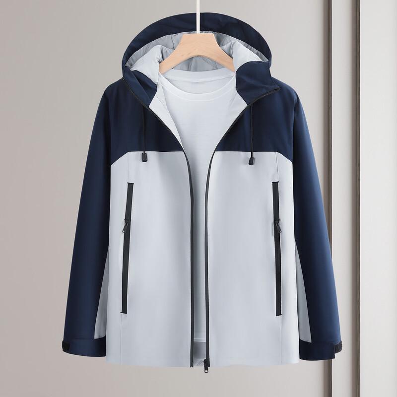 Senlinlang Unisex Waterproof Fleece-Lined Outdoor Jacket L