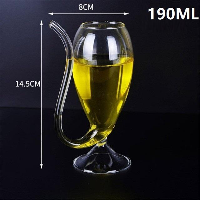 1Pcs Creative Pink Flamingo Cocktail Glass Martini Goblet Nverted Cone Shaped Wedding Birthday Party Crystal Champagne Wine Cup