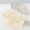 Female Spring and Summer Cotton 10A Anti  Bacterial Breathable No Trace Middle Waist Briefs