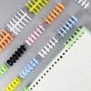 3Pcs/set 6 Holes Book Rings Solid Color Loose Leaf Binder Spiral Notebook Office Binding Rings Supplies