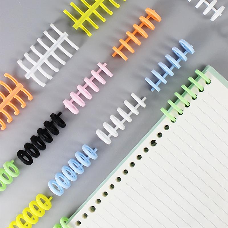 3Pcs/set 6 Holes Book Rings Solid Color Loose Leaf Binder Spiral Notebook Office Binding Rings Supplies