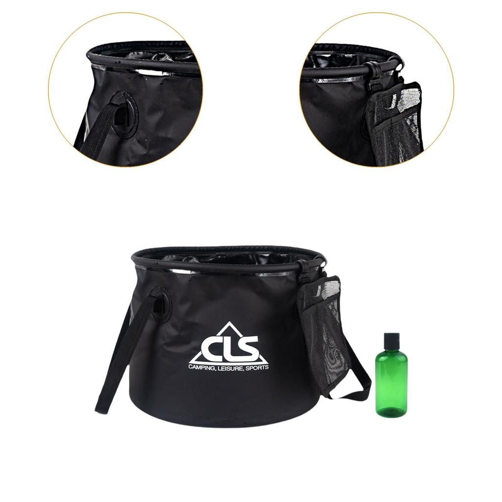 Foldable Fishing Bucket Portable Water Bag Multipurpose Water Storage Container for Hiking Travel Car Washing Gardening Boating