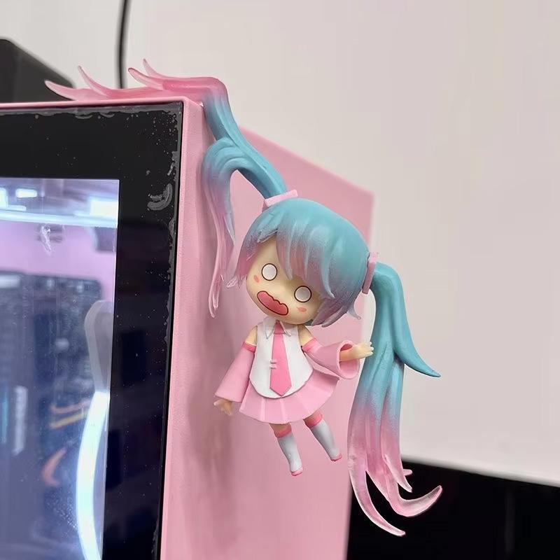 12cm Cartoon Hatsune Miku Figurine Desktop Office Collection Decoration Fashionable And Personalized Ornament Toys Surprise Gift