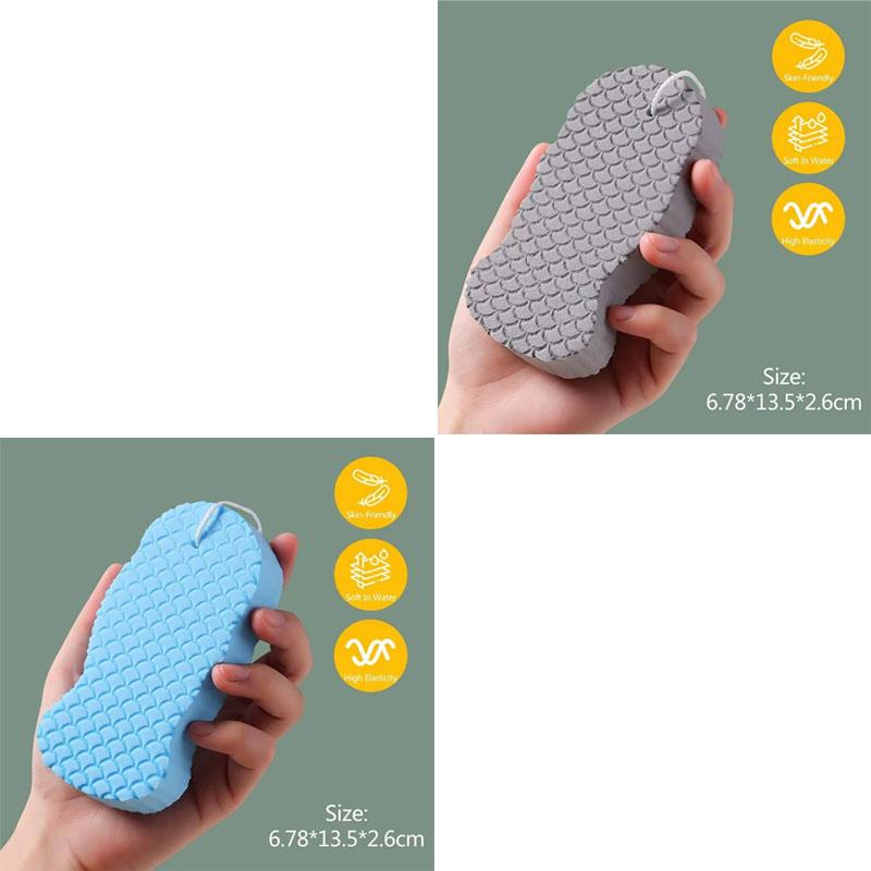 1/2/4PCS Soft Sponge Body Scrubber Bath Exfoliating Scrub Sponge Shower Brush Body Skin Cleaner Dead Skin Remover Exfoliante