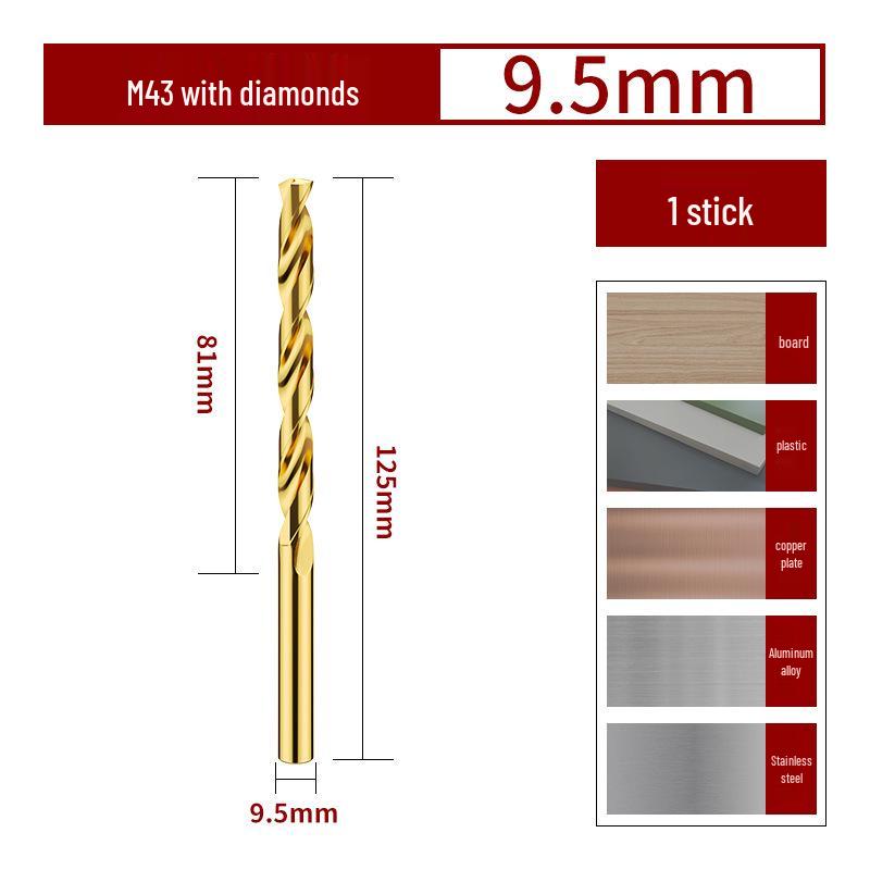 Cobalt Alloy High-Hardness Tungsten Steel Twist Drill Bit Set for Drilling Stainless Steel
