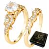 Gold Wedding Rings Steel Pair Gold Plated Size 17/19
