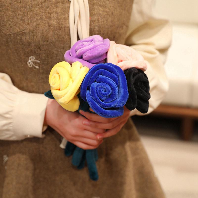 Plush Rose Flower Toy - Home Decor Ornament for Kids and Girls - Perfect Valentine's Day Gift