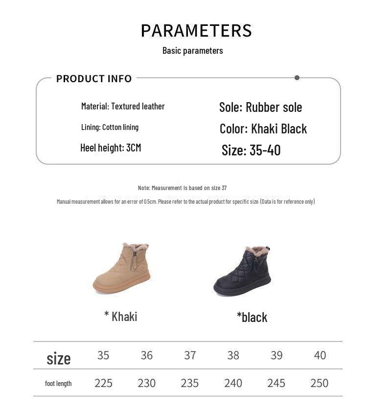 Damen Schneestiefel mit Fleece-Futter - Dicke Sohle, Weich, Bequem, Knöchelhohe Stiefel 2025