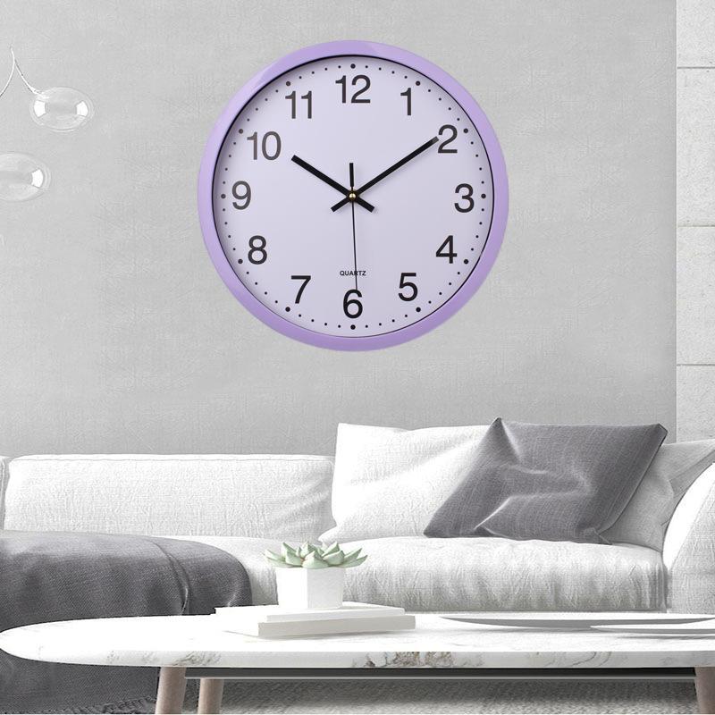 

Персонализированная Гостиная Спальня Дом Модные Бесшумные Простые Часы Украшение Настенные Настенные Часы Часы Кварцевые Часы purple frame white background