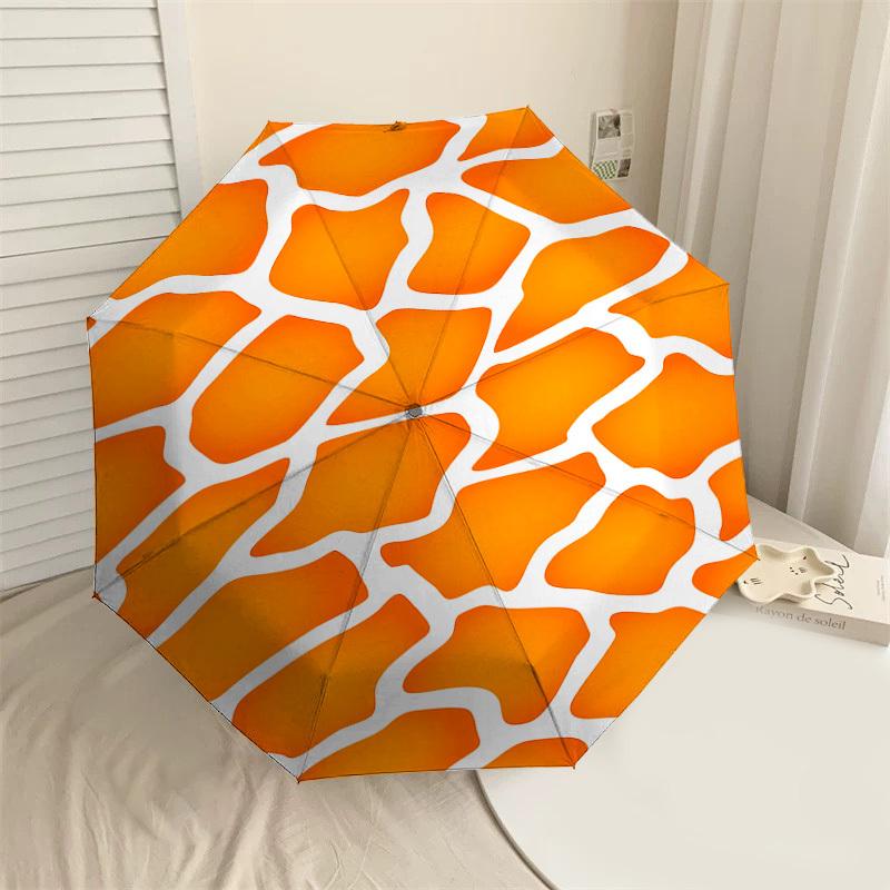 

1PC Giraffe PrintAutomatic Open/Close Umbrella with Windproof, 8-Rib Sturdy Canopy, Durable Ribs, Fashionable Design, Outdoor Accessory, Fun Prin, Hol