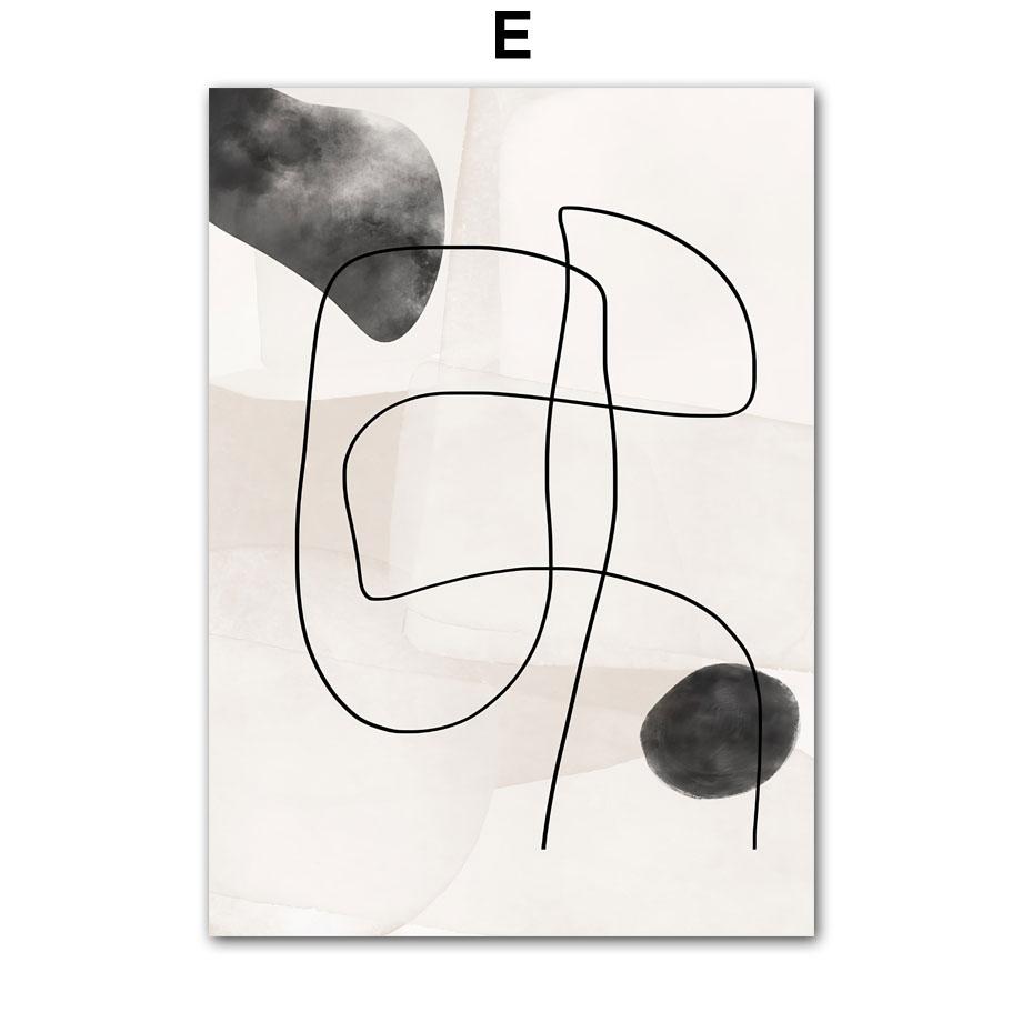 Wall Art Canvas Painting Black White Line Face Watercolor Living Room Decoration Posters And Prints Home Salon Wall Pictures