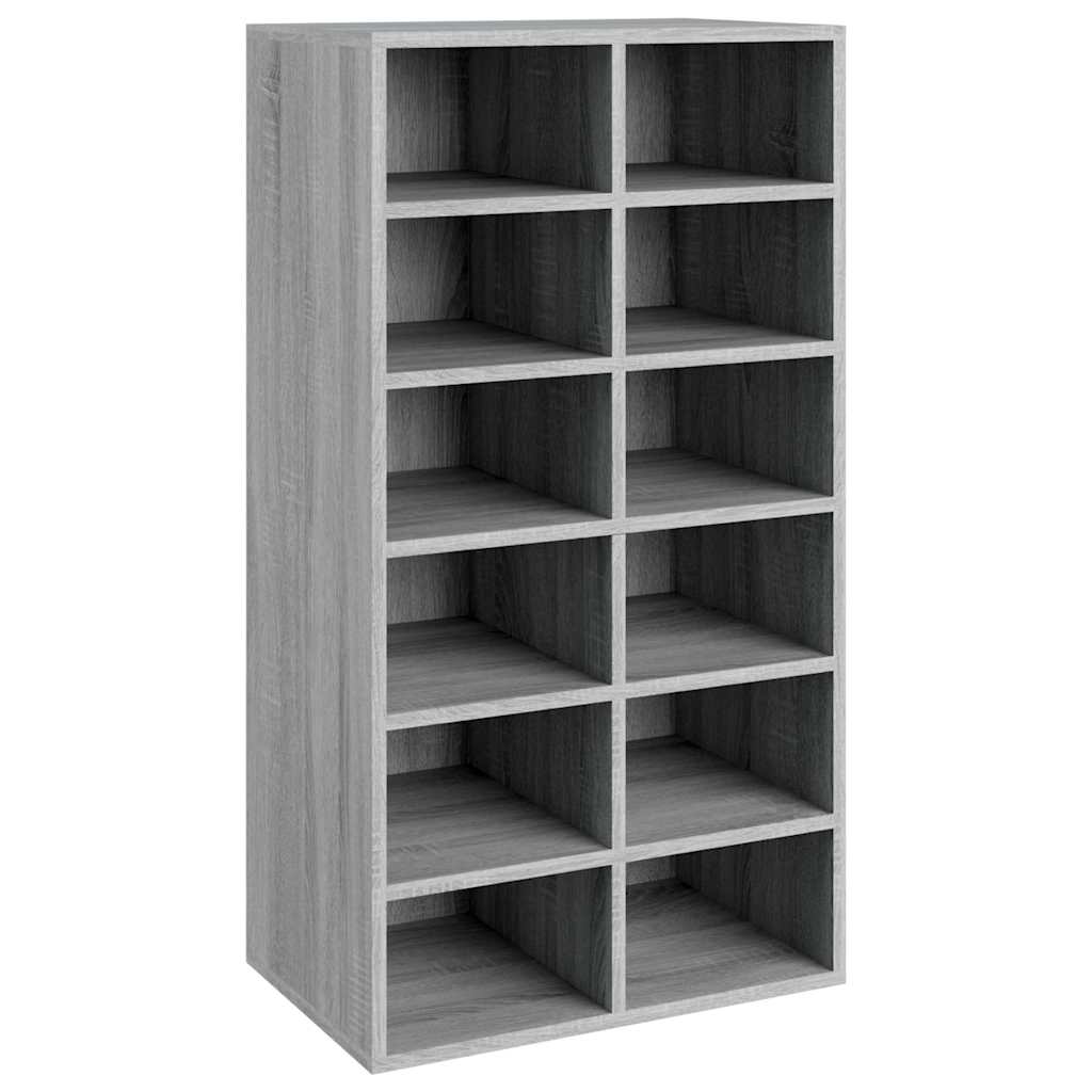 vidaXL Schuhregal Grau Sonoma 54x34x100,5 cm Holzwerkstoff
