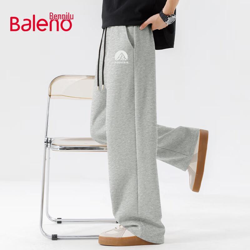 Baleno Men's 2025 Spring Retro Cotton Wide-Leg Casual Pants