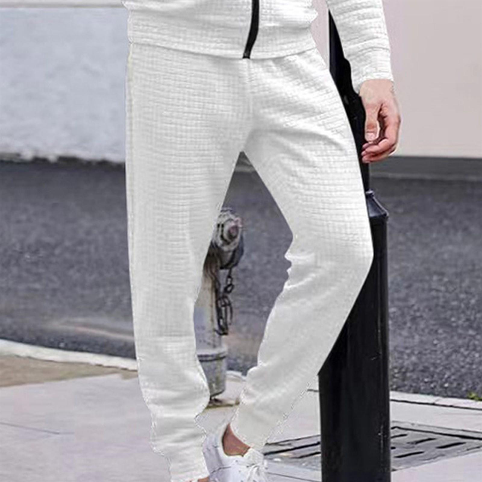 

Мужские свободные леггинсы с квадратным вырезом и завязками на талии, повседневные брюки XL белый