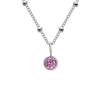 Stainless Steel Vacuum-Plated Birthstone Rhinestone Necklace for Women - Fashionable European & American Style