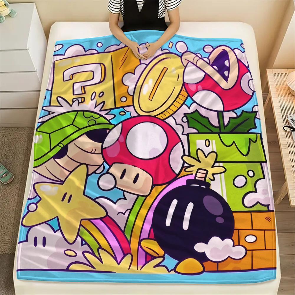 

Super Mario Poster Blanket, Mario Fan Cozy Throw, Ideal Gift.chl 75x90cm