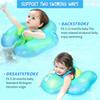Baby Swimming Ring with Canopy Inflatable Stable Aid Buoy Removable Swim Tube for Outdoor Beach Holiday Underwater