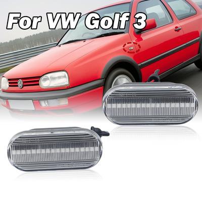 2pcs Dynamic Side Marker Light Turn Signal LED Sequential Blinker Indicator Light For VW Golf 3 4 MK3 MK4 Car Accessories