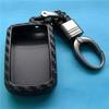 1 Pcs Carbon Fiber Silicone Car Key Fob Case Cover For Toyota Camry Corolla Avalon Rav4 Land Cruiser Keychain