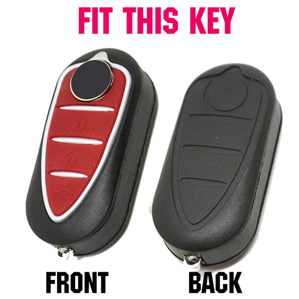 Silicone Key Cover Holder For Alfa Romeo Giulietta Myth Junior 4C Romeo Mito Myth 159 Gto Gta Car Remote Control Car Accessories
