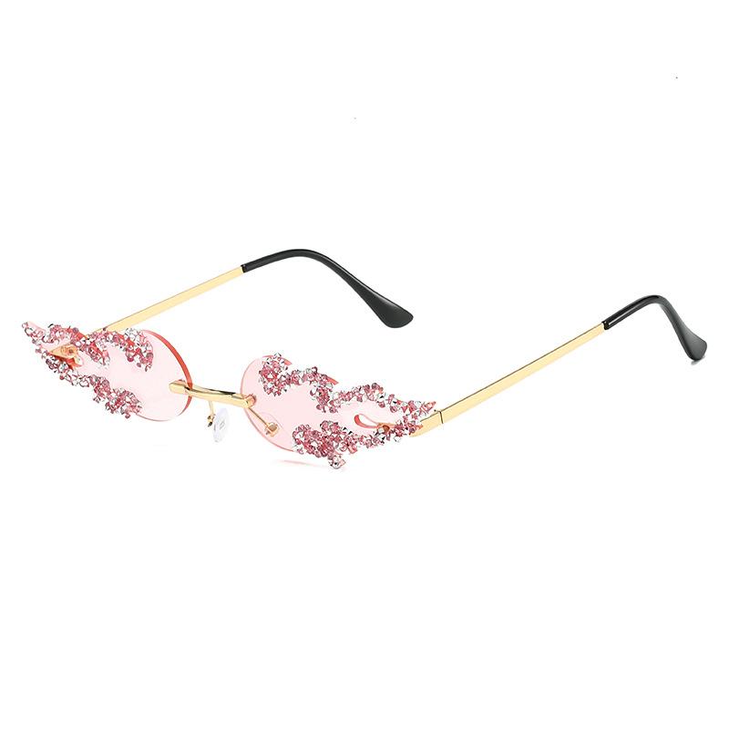 

Солнцезащитные очки Flaming Rhinestone - модные большие гламурные очки для женщин