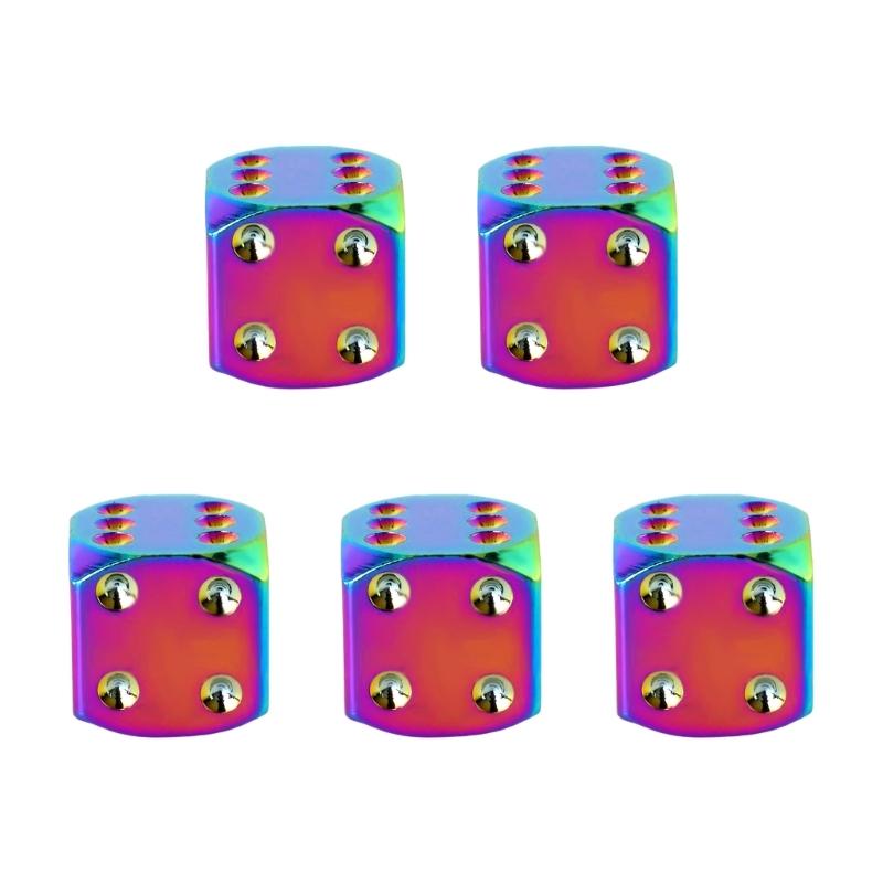 5Pcs Rusts Resistant Bicycles Valves Cap Aluminum Alloy Construction Ergonomic Designs Secure Tightening For Biking Tire