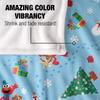 Sesame Street Silky Footprint Holiday Supersoft Blanket