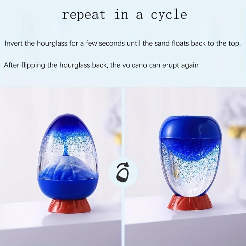 Creative Eggshell Shape Volcano Eruption Design Timer Timer - Craft Ornament, Relax, Home Decoration, Office Desktop, Car Small Ornament,Birthday Gift