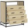 Drawer Cabinet in Sonoma Oak Finish 70 x 41 x 83.5 cm Engineered Wood