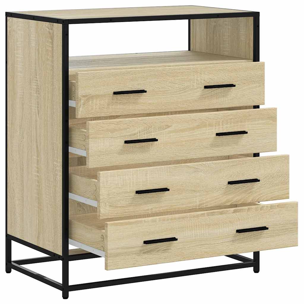 Drawer Cabinet in Sonoma Oak Finish 70 x 41 x 83.5 cm Engineered Wood