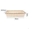 Woven Serving Tray Basket Fruit Vegetable Storage Food Snacks Container for Kitchen Counter