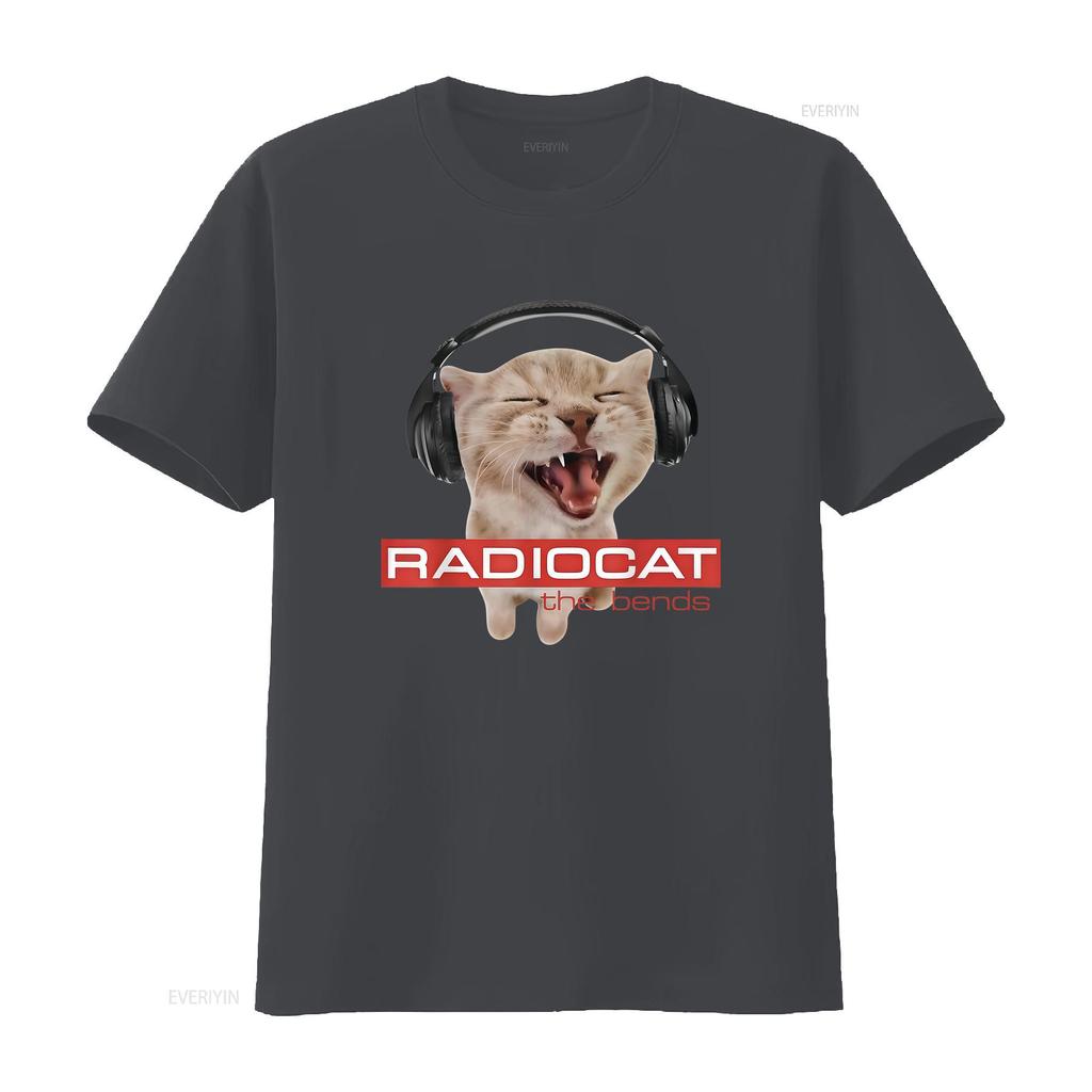 T-shirt Radiocat Radiohead Abbigliamento Divertente Top Elasticizzato Vintage Per l'Uso Quotidiano Uomo Grafica Casual Streetwear