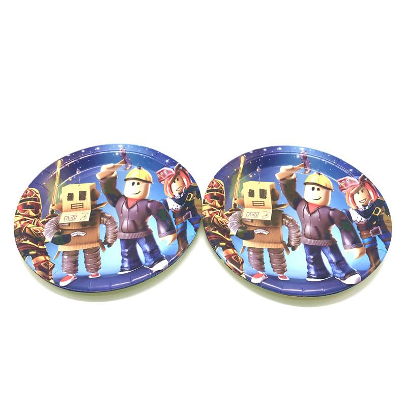 Hot Robot Roblox Dětská Narozeninová Párty Potřeby Sada Jednorázové Nádobí Roblox Papírové Talíře Kelímky Balónky Baby Shower Party Dekorace