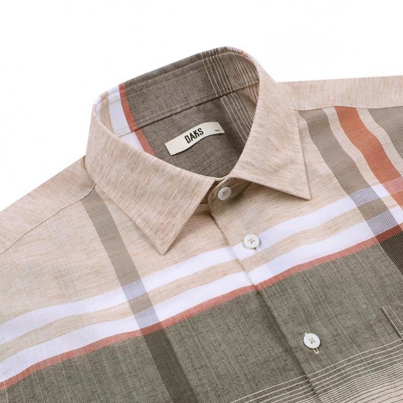 Daks 26th Ss Mohair Blend Super Big Check Summer Short Sleeve Regular Fit Casual