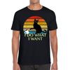 Black Cat I Do What I Want Vintage Unisex Mens T Shirt Womens Tops Tees