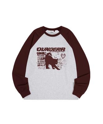 OUNDERR Mono_Collection_Cat_Raglan_Oversized_Long_Sleeve [Wine]