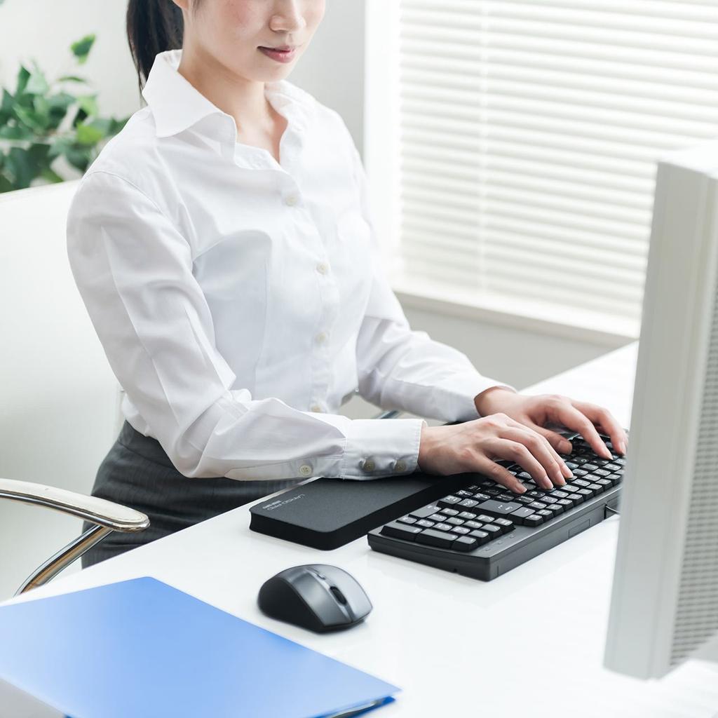 SANWA DIRECT Handgelenkauflage für Volltastaturen, Tastatur, Schwarz, 200-TOK009