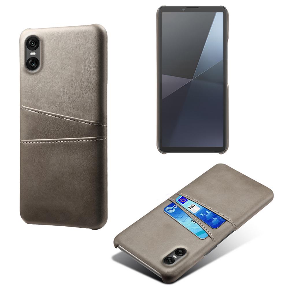 Pro pouzdro Sony Xperia 10 VII Dva sloty na karty PU kůže+Tvrdý PC kryt na telefon