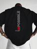 2026 New Year Mens Short Sleeved Tshirt with English Pattern Loose Fit Fashionable Casual Round Neck Top