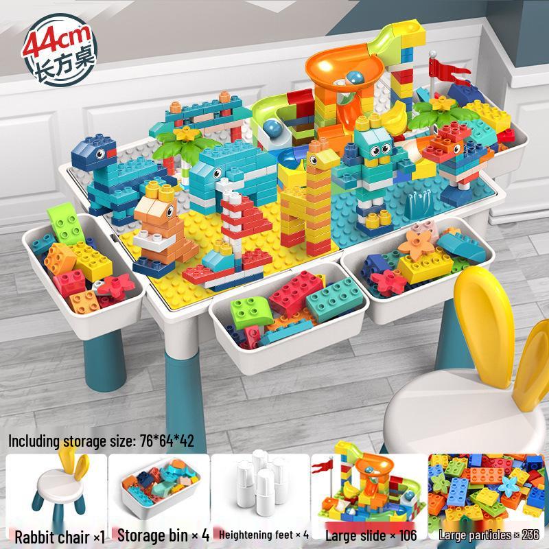 Children's Multifunctional Building Block Table for Early Education and Brain Training