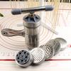 1Set Stainless Steel Household Manual Noodle Machine, Small 5-Type Mold Hand-Cranked Noodle Press