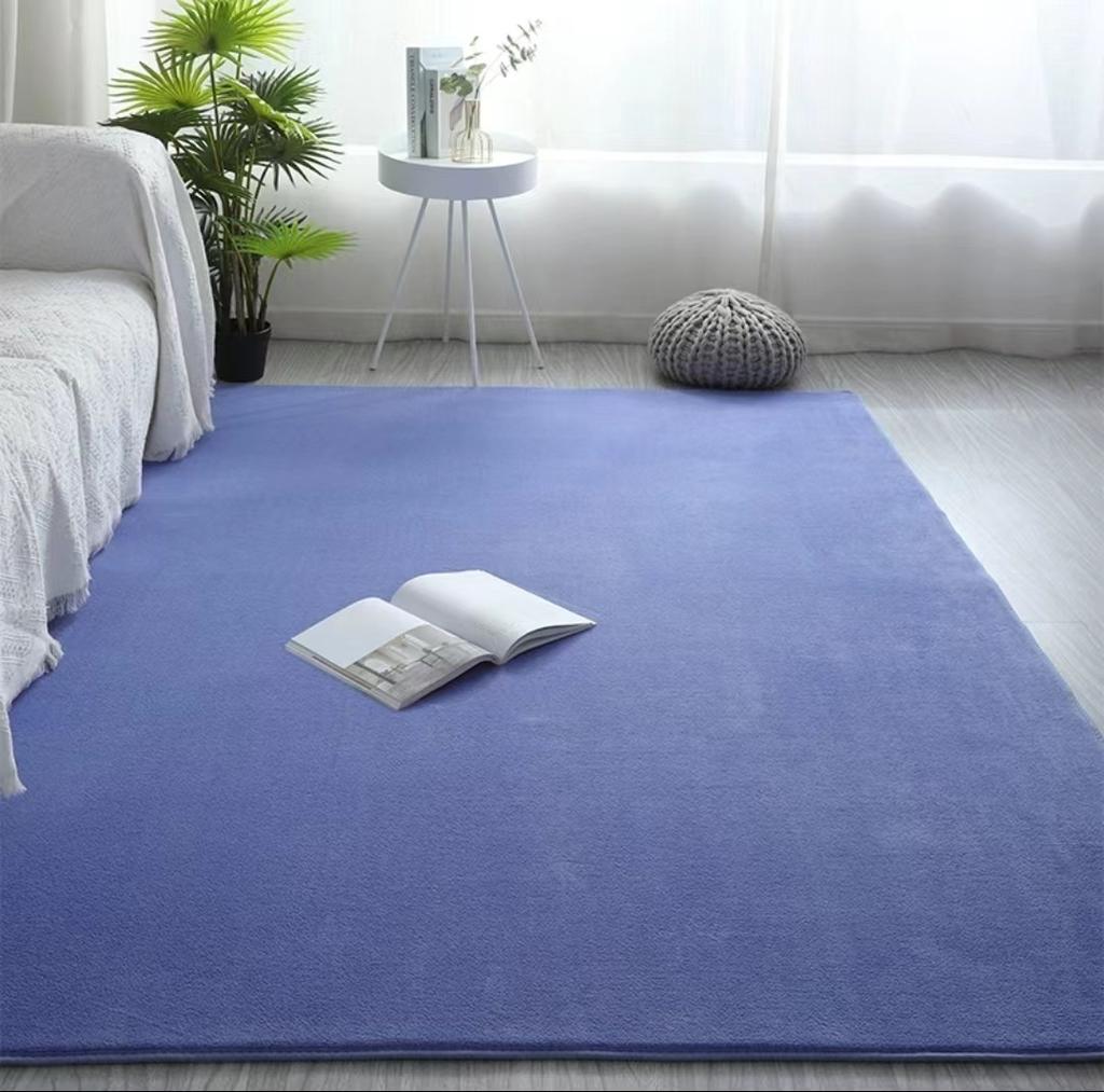 Soft Cozy Japanese Coral Pile Short Pile Carpet Living Room Bedroom Children Play Reading Non-slip Floor Mat