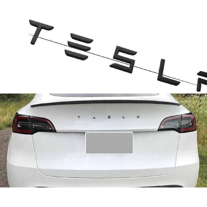 YHCDSEA for Tesla Model 3/Y Tailgate ert Letters Emblems ABS Material Compatible with Model 3 Y S X Series Accessories (Matte Black)
