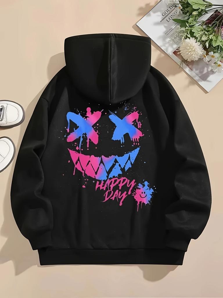 S Fashion Trend 100 Hoodie 270g Pure Trendy Brand Unique Printed Pattern Skin Friendly Soft and Comfortable Hooded Hoodie Drawstri