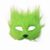 Cartoon Half Face Mask Animal Halloween Plush Masks Funny Eye Mask  Costume Party Supplies