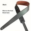Leder Gitarrengurt 6 cm Breite Beidseitig tragbar Verstellbar von 118 cm bis 136 cm für E-Gitarren, Akustikgitarren, Bassgitarren
